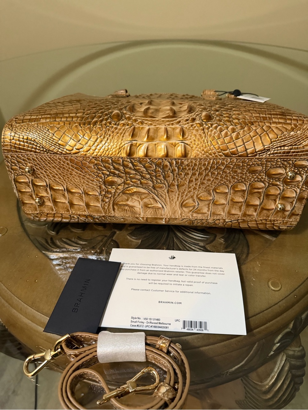 Brahmin Small Finley Satchel Driftwood with Removable Strap - Picture 12 of 14